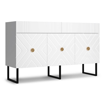 Гостиная "Лилиан" (МДФ) (Белый/Белый глянец)-Kr/Mrs1 - 2