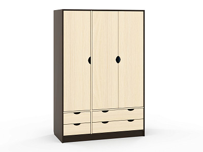 Шкаф 6 120х180 grand "Лаворо" (Венге / Дуб выбеленный) /1735 - 1