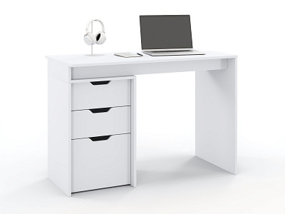 Стол письменный 1,1 grand "Лаворо" (Белый / Белый глянец) /1673