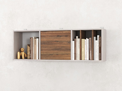 Шкаф 9 навесной 120х40 grand "Лаворо" (Анкор белый / Дуб аризона) /1739