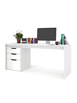 Стол письменный 1,8 S grand "Лаворо" (Белый / Белый глянец) /1919