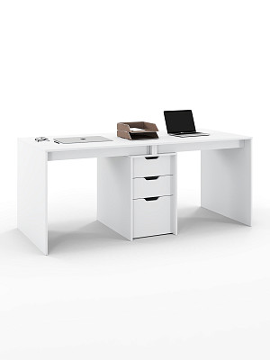 Стол письменный 180х80 grand "Лаворо" (Белый / Белый) /1844