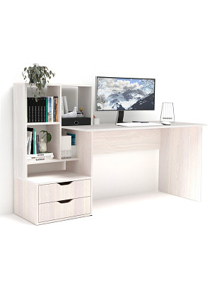 Стол письменный 5 170х60 левый grand "Лаворо" (Анкор белый / Анкор белый) /1885