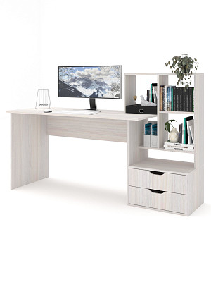 Стол письменный 5 170х60 правый grand "Лаворо" (Анкор белый / Анкор белый) /1962