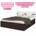 Кровать 1600 с подъёмн.мех-м "Милена" (МДФ) (Венге/Белый глянец) /Gnt/Нс