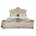 Кровать 1800 "Себастьяно" (МДФ) (Крем глянец/Бархат/Шелкография/Патина/Лак) UgJk