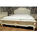 Кровать 1600 "Тоскана" (МДФ) (Бежевый  глянец/Шелкография/Экокожа) Dm/Dn