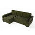 Диван угловой (универс.угол) Диего (Велюр Kengoo Olive (AT)/МДФ Венге)