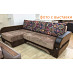 Диван угловой (универс.угол) Диего (Замша Sydney Umber (AT)/МДФ Венге)