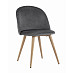 Стул romb "Саймон" (Велюр Серый/Металл имитация дерева)/SG/Ln
