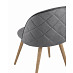 Стул romb "Саймон" (Велюр Серый/Металл имитация дерева)/SG/Ln