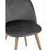Стул romb "Саймон" (Велюр Серый/Металл имитация дерева)/SG/Ln