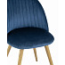 Стул stripe "Саймон" (Велюр Голубой/Металл имитация дерева)/SG/Ln