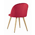 Стул "Саймон" (Велюр Красный/Металл имитация дерева)/SG/Ln