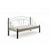 Кровать 900 T salsa "Ларго"(Металл Белый глянец/Дерево цвет черный)-MS/Слс2