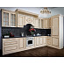 Кухня угловая 3,9х1,6 (универс.угол) "Маэстро" (МДФ) (Крем глянец/Патина/Лак) UgVr