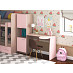 Стол письменный со стеллажом лев. "Лаворо" (Анкор светлый/Розовый кварц) D