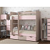 Кровать двухъярусная tre "Лаворо" (Анкор светлый/Розовый кварц) D