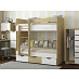 Кровать двухъярусная tre "Лаворо" (Пикард/Белый глянец) D