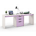 Стол письменный 1,8 grand mini "Лаворо" (Анкор белый / Ирис) D