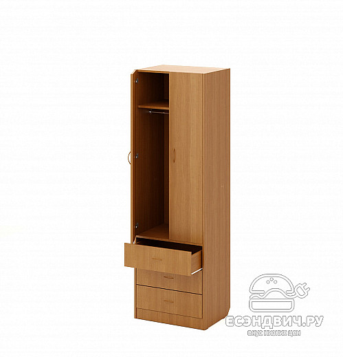 Шкаф universale "Рики" (Бел.дуб/Синий) EsandwichШК-12