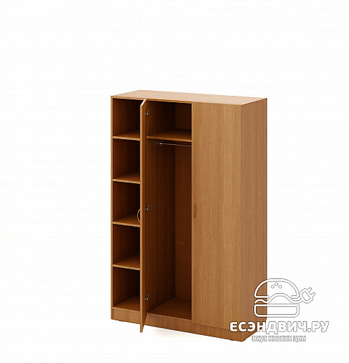 Шкаф universale largo "Ричи" (Бел.дуб/Синий) EsandwichШК-19