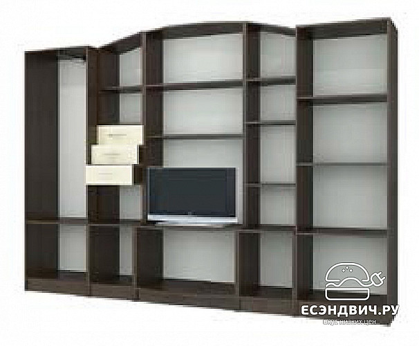 Гостиная 2,8 "Мадрид" (Ясень тёмный/Ясень светлый) EsandwichИЦМ-К