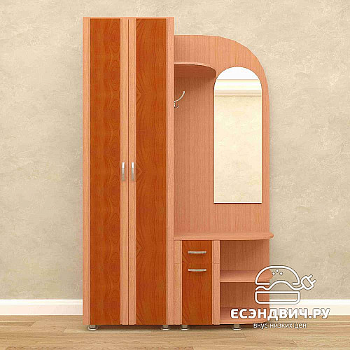 Прихожая  "Лаворо" (Бук/Бук постформинг) EsandwichAМ-ПРСт