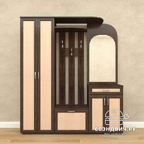 Прихожая  "Лаворо" (Венге/Выбеленный дуб) EsandwichAМ-ПР2