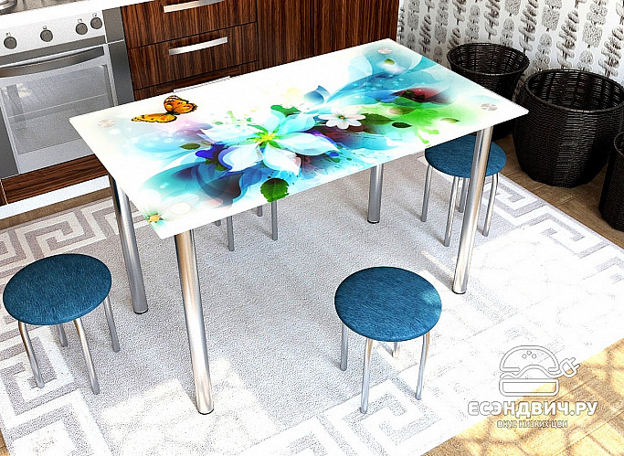 Стол с фотопечатью 1,2 (butterfly 3) "Амели"