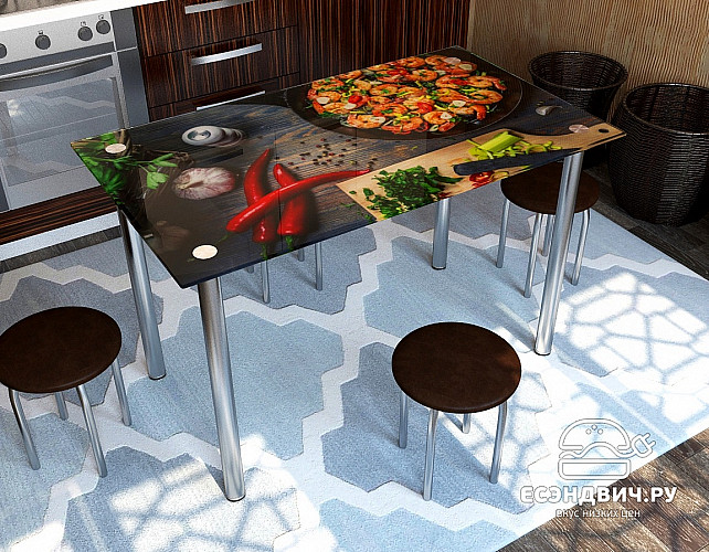 Стол с фотопечатью 1,2 (delicious 14) "Амели"