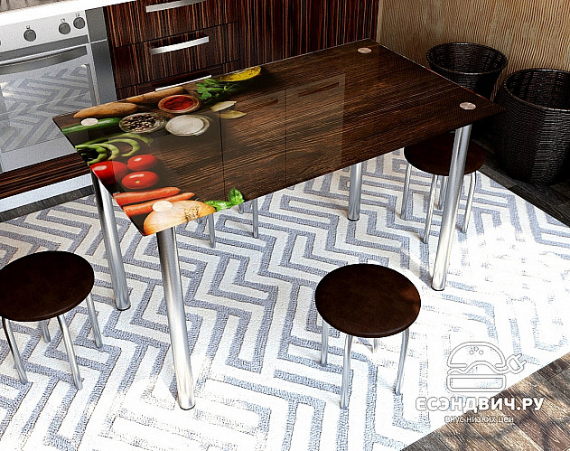 Стол с фотопечатью 1,2 (delicious 7) "Амели"