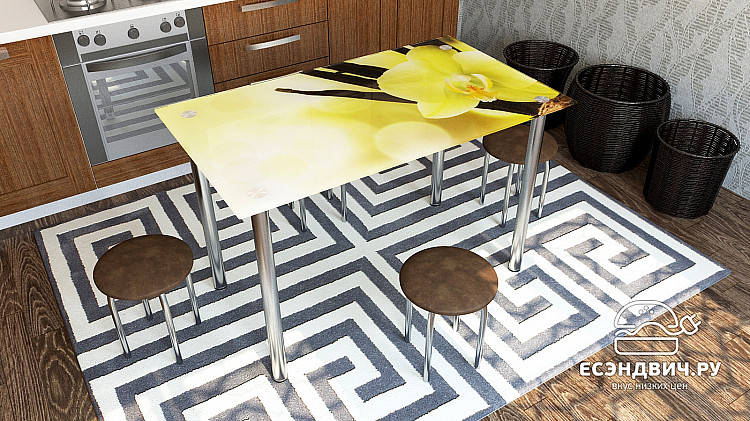 Стол с фотопечатью 1,2 (flowers 14) "Амели"