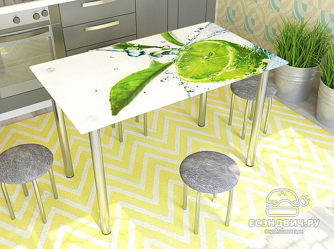 Стол с фотопечатью 1,2 (ice 6) "Амели"