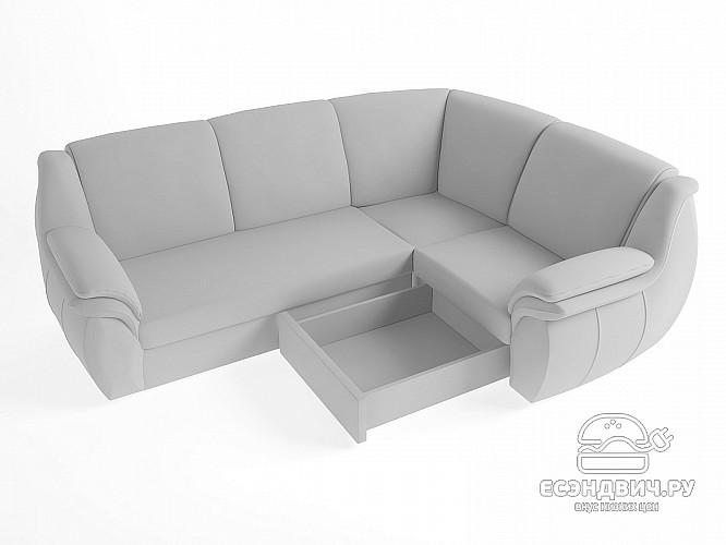 Диван угловой Дакота (Микровелюр Romantic 84/Кожзам. матовый 116)