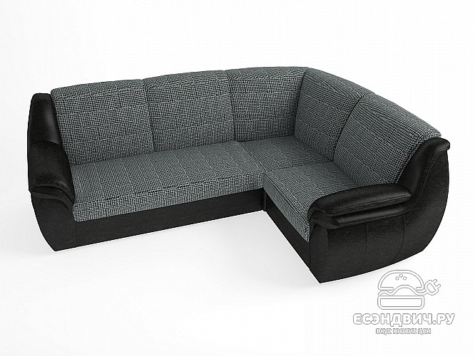 Диван угловой Дакота (Рогожка Skiff-8/Кожзам. полуматовый 306)