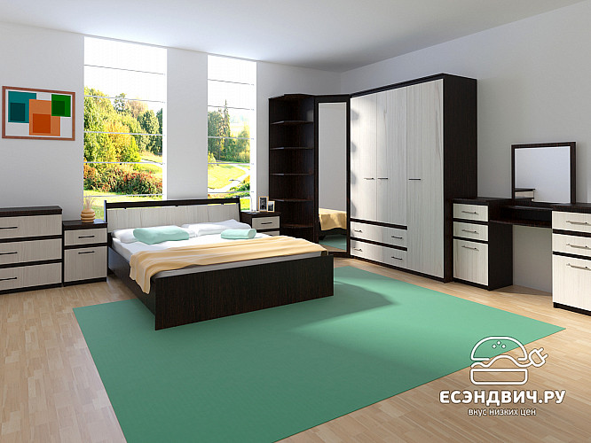 Стеллаж угловой "Оливия" (Венге) D/Vn