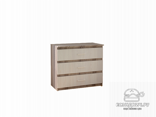 Комод "Оливия" (Анкор темный/Анкор белый) D/Vn