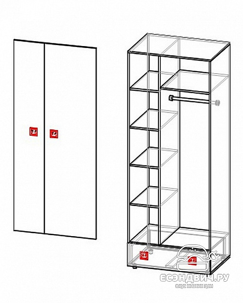 Детская 6 предм. "Глория" (Ясень Шимо светлый/Лайм) D/K