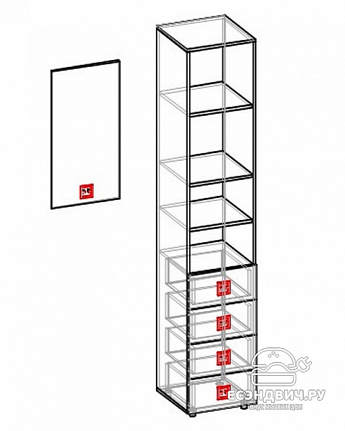 Детская 6 предм. "Глория" (Ясень Шимо светлый/Лайм) D/K