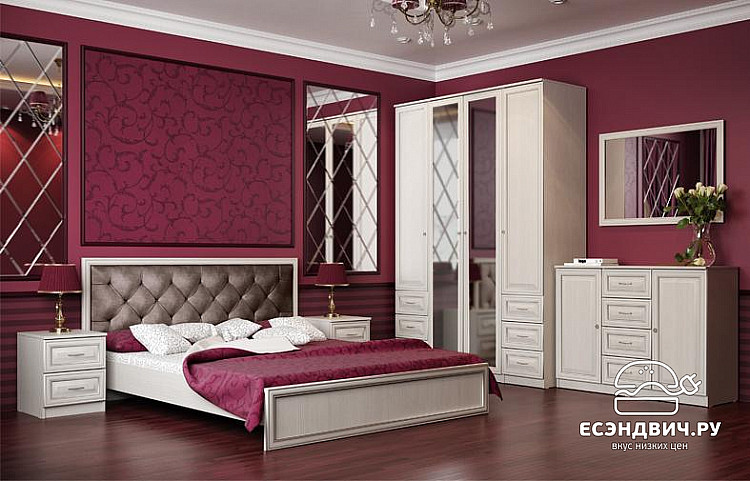 Зеркало навесное "Винсент" (МДФ) (Вудлайн кремовый)-Ол/Гб 06.75