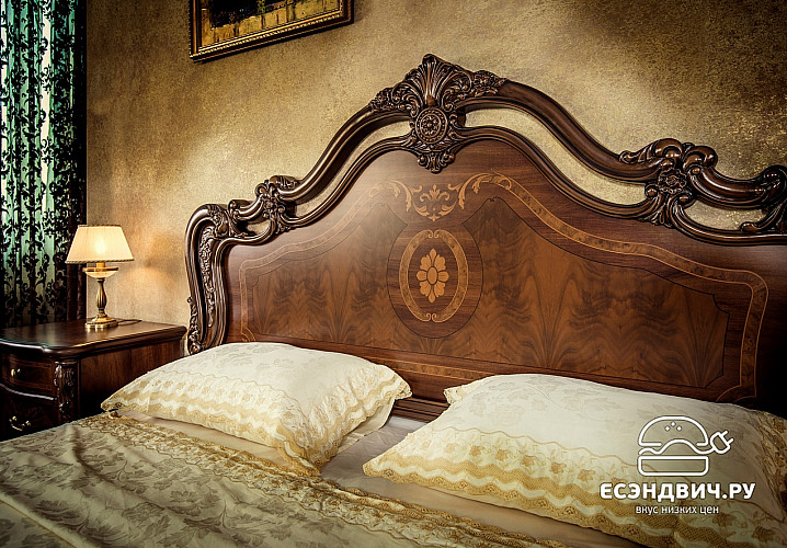 Спальный гарнитур 3 предм. "Медичи" (МДФ) (Орех караваджо/Шелкография/Патина/Лак) UgIl/2