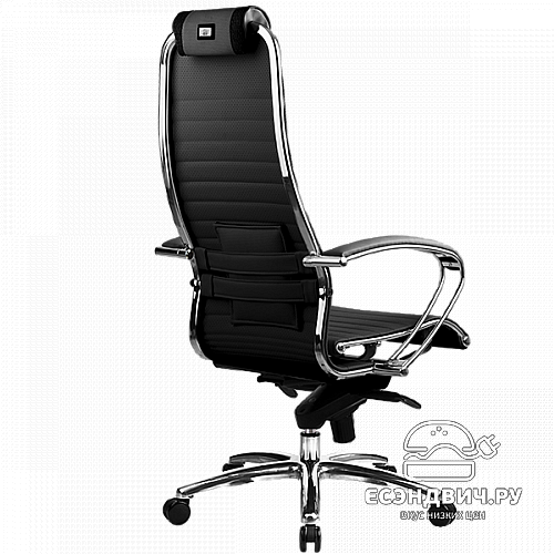 Кресло line "Нэо" (Кожа NewLeather Черная/Хром)-Mt/K-1.02