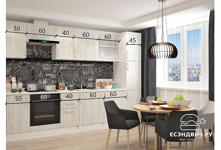 Шкаф 80 "Герда" (Белый Крафт) /Gnt/Ep/М5