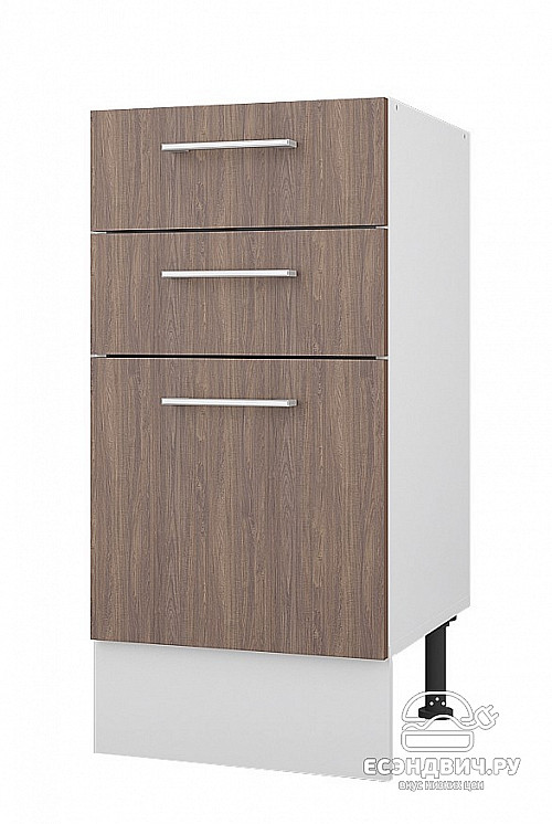 Тумба 40 (3ящ.) без столеш."Герда" (Морское Дерево) /Gnt/Ep/М21