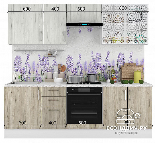 Тумба 40 без столеш."Герда" (Серый Крафт) /Gnt/Ep/М16