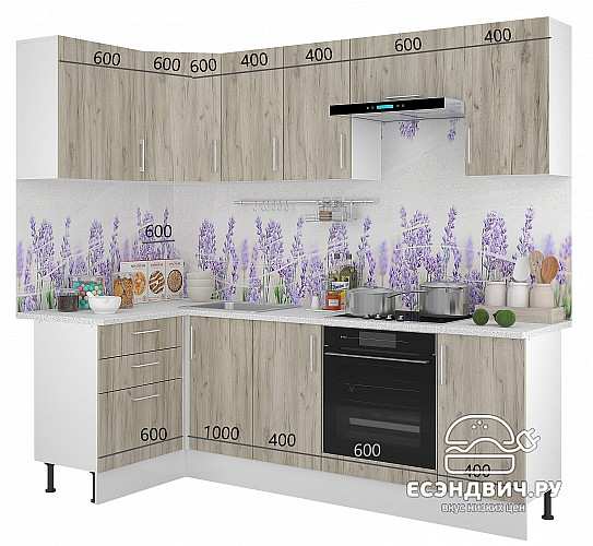 Тумба 60 для духовки без столеш."Герда" (Серый Крафт) /Gnt/Ep/М25