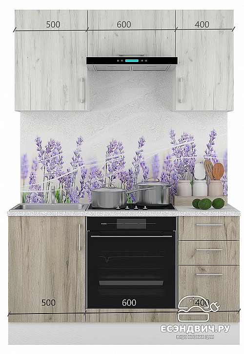 Шкаф 40 "Герда" (Серый Крафт) /Gnt/Ep/М1