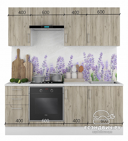 Шкаф угловой 60 "Герда" (Серый Крафт) /Gnt/Ep/М15