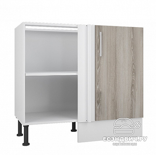 Тумба 100 угловая (универс.) со столеш."Герда" (Ясень Таормино) /Gnt/Ep/М24ст